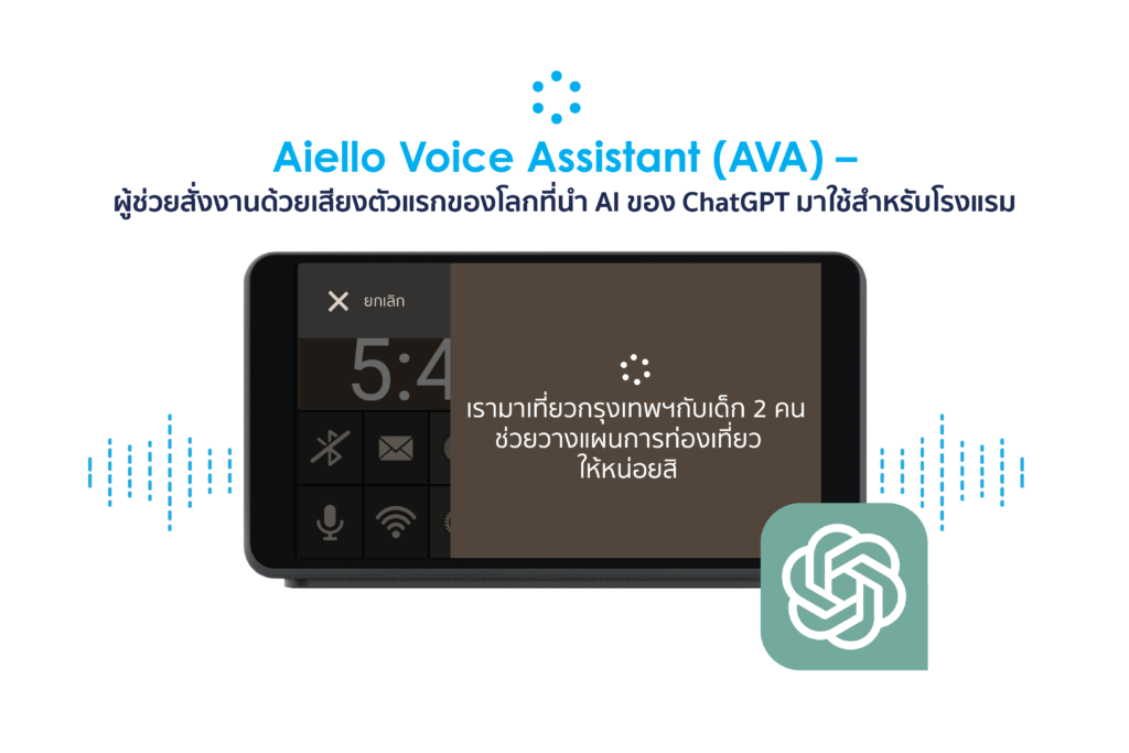 Aiello Voice Assistant (AVA) – ผู้ช่วยสั่งงานด้วยเสียงตัวแรกของโลกที่นำ AI ของ ChatGPT มาใช้สำหรับโรงแรม